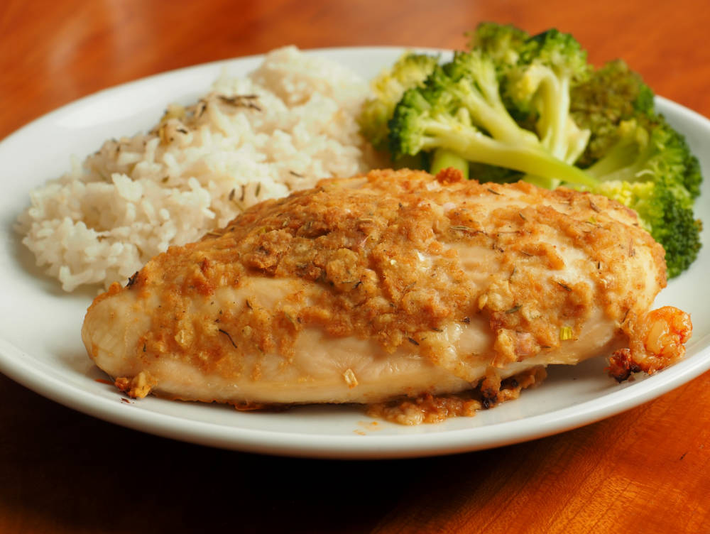 A tasty chicken recipe with Dijon mustard as a main ingredient to help give flavor to your moist chicken breast.