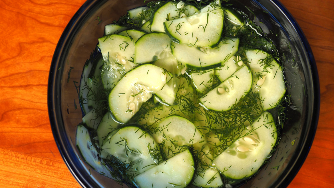 Cucumber salad with dill