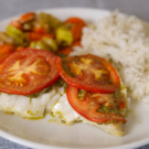 Baked Cod with Basil Pesto
