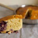 Skillet Cornbread with Blueberries