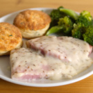 Ham with Herb Cream Sauce